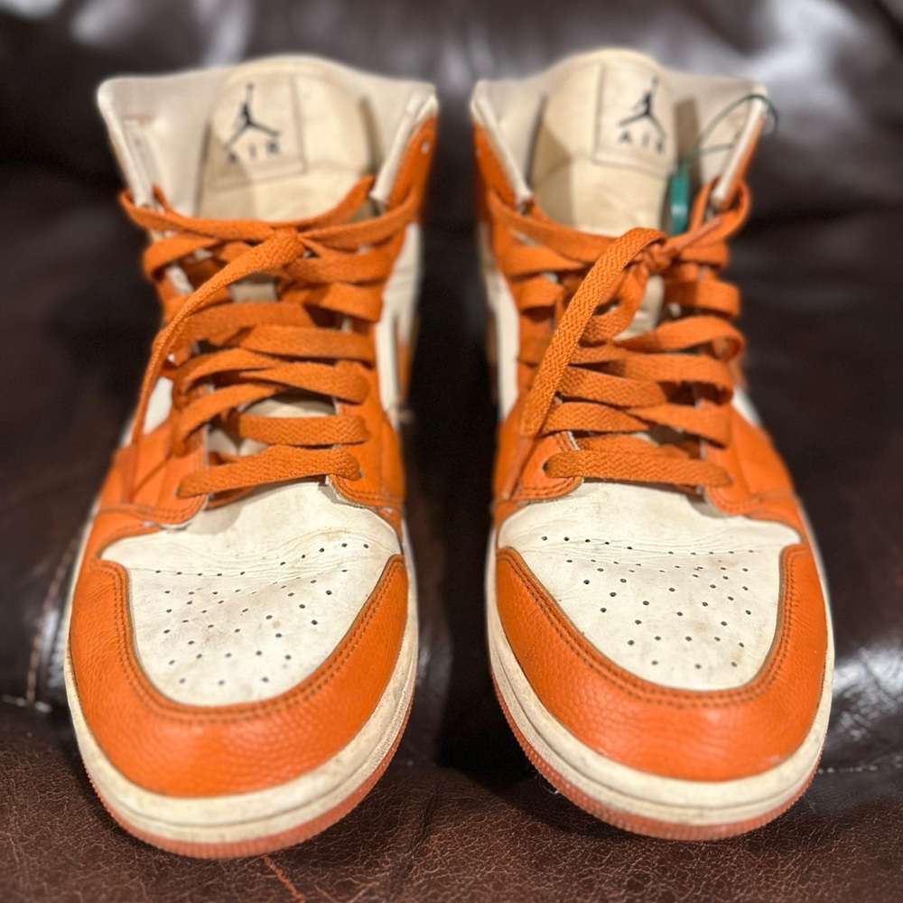 Nike Orange and White Sneakers
